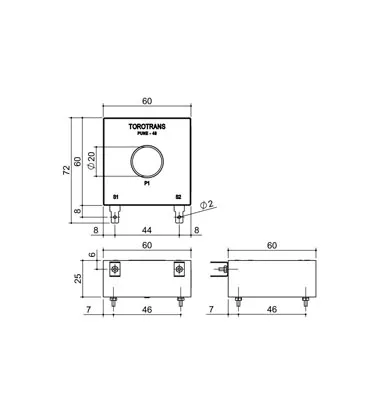 TORO-BOX-60X60L-4M Technical Dimensions Diagram (mm)